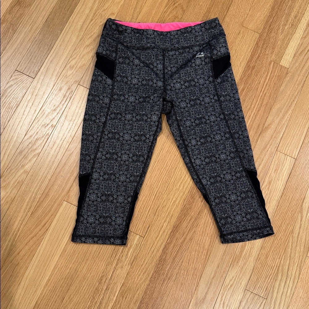 RBX Gray and Black Athletic crop Leggings